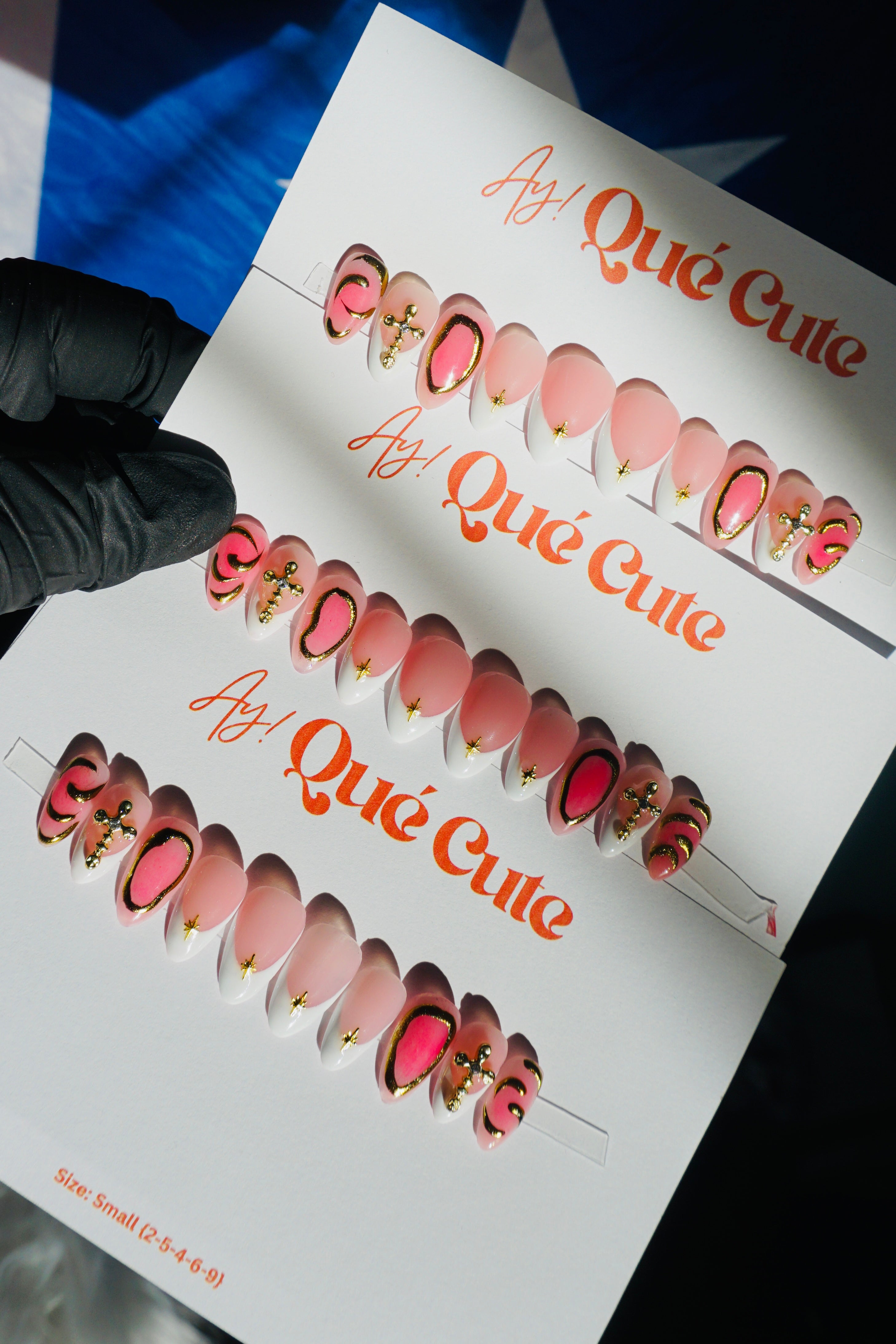 Gilded Pink - acrylic press on nails